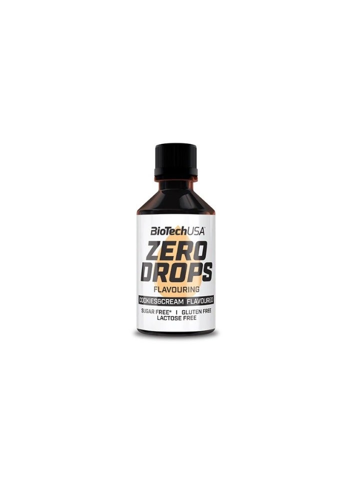 بايوتك يو إس إيه BioTechUSA Zero Drops، كوكيز وكريمة، 65 جم - Image 1