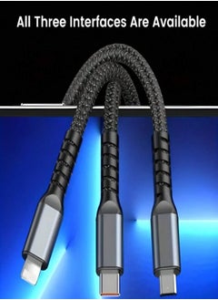 GERLAX 3-in-1 USB Fast Charging Cable support 100W Power Super Fast Charger Cords Universal Phone Charger, Multiple Charger Wire for Cellphone, Tablets and More,Nylon Braided Fast Charger Cable 1.8M  - Image 5