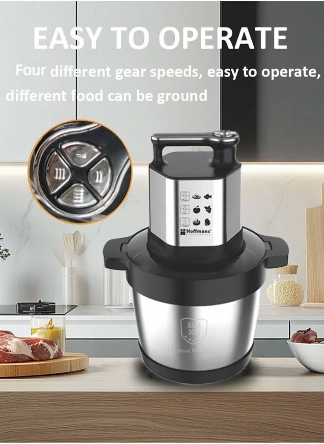 4-Speeds 8.8L Electric Meat Grinder,2000W Electric Chopper,Stainless Steel Multifunctional Vegetable Slicer Processor Chopper for Family & Baby Use,HM-8879,Silver/Black - pzsku/Z9D1E66324D39F0CCC762Z/45/_/1733107510/8d830979-48e9-4cea-8a29-5a37e13c36d8