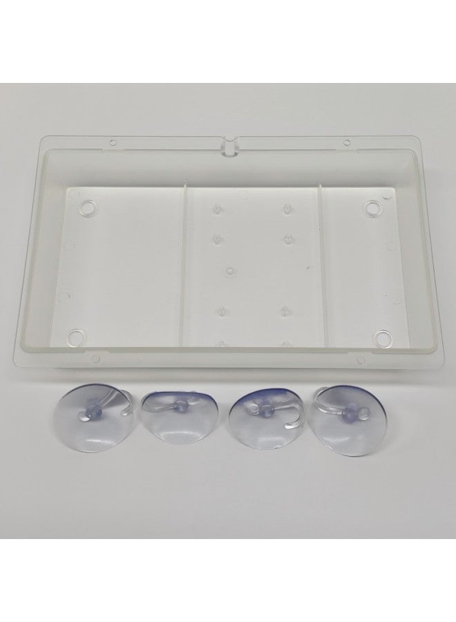 Arcade Rocker Bottom Box Shell Frame Nesting DIY Assembly Game Rocker Accessories ABS Plastic Steel Bottom Shell With Suction Cup-Product Color:Lower Cover Bottom Shell - Transparent (including 4 Suction Cups)  - Image 1
