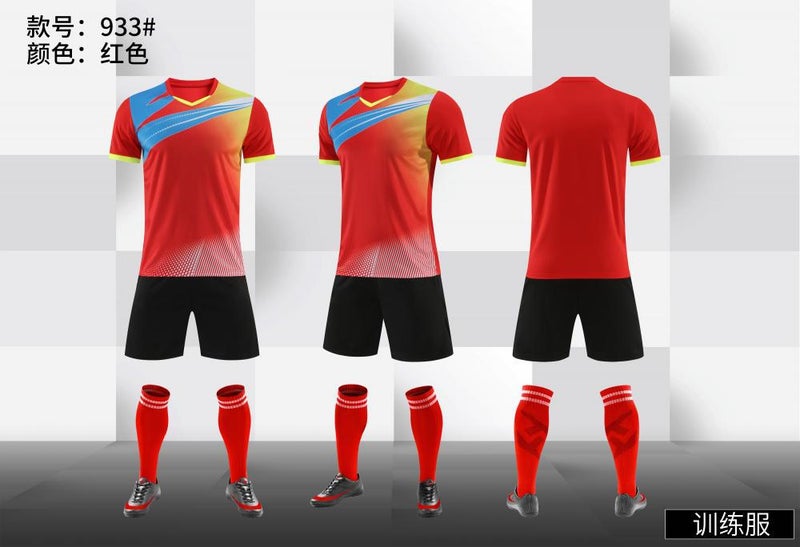Football Uniform Suit Men'S And Women'S Adult Children'S Sports Short Sleeve Competition Training Team Uniform Printed Football Jersey - Image 1