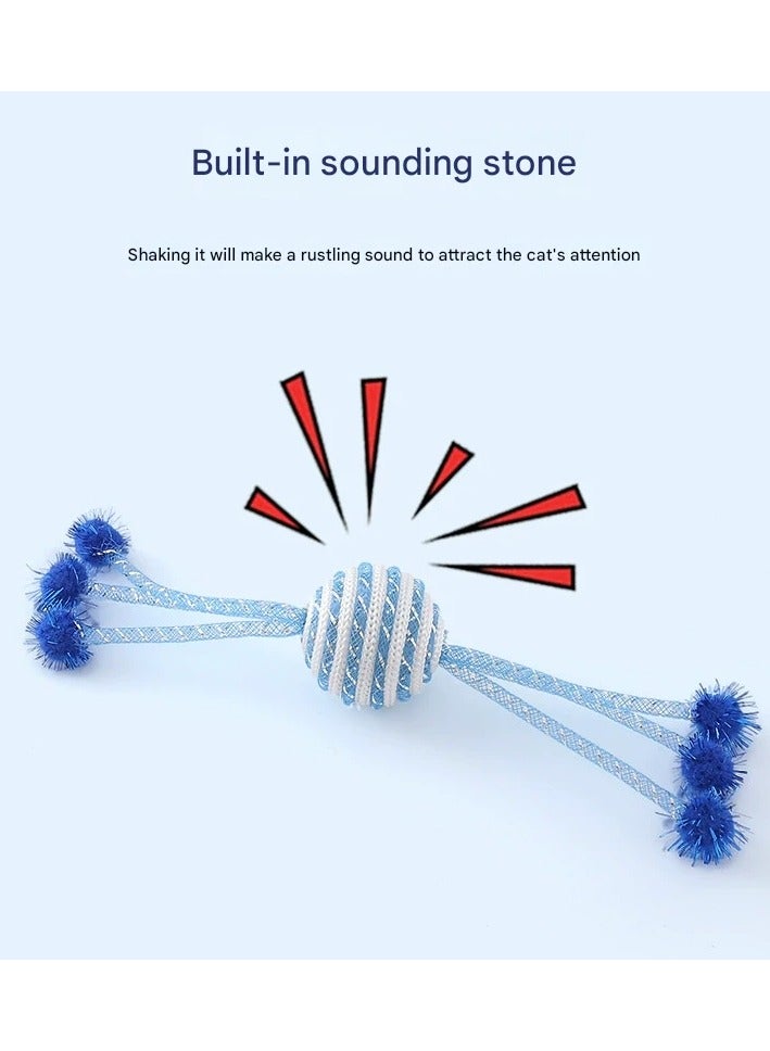 Goolsky Pet Cat Claw-Sharpener Tube-Ball Toy with Rattle-Stones and Rotatable Candy-Ball – Interactive Sound-Making Claw-Grinding Toy for Indoor Kittens and Adult Cats - Image 1
