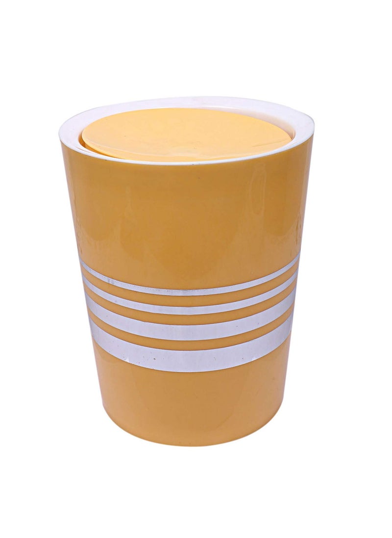 Kuber Industries Kuber Industries Plastic 2 Pieces Swing Lid Garbage Waste Dustbin 5 Liters Yellow CTKTC22854  - Image 4