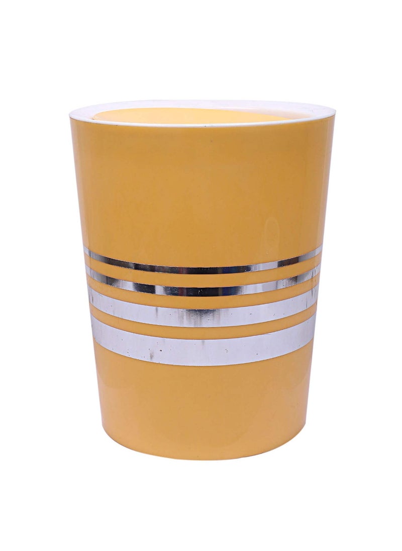 Kuber Industries Kuber Industries Plastic 2 Pieces Swing Lid Garbage Waste Dustbin 5 Liters Yellow CTKTC22854  - Image 3