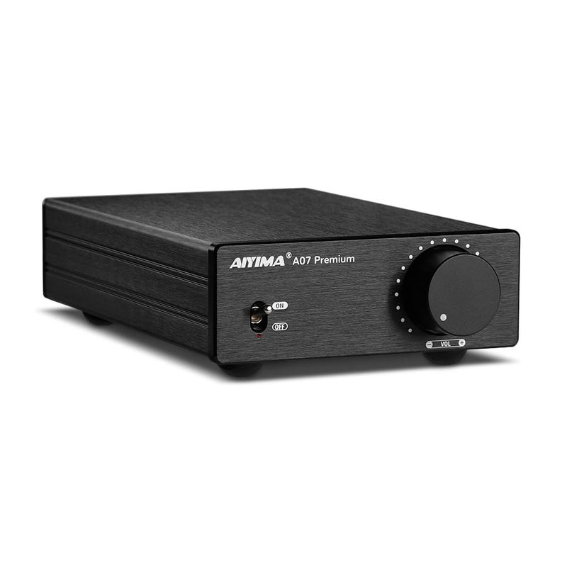 AIYIMA A07 Premium TPA3255 Power Amplifier 300Wx2 HiFi Class D Amp Mini 2 Channel Stereo Amplifier with Pre-Out for Desktop Bookshelf Speaker Home Audio System (A07 Premium + DC48V 5A) - Image 1