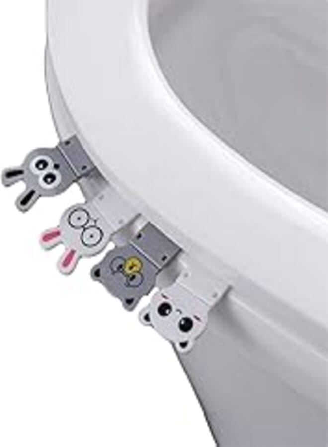 Healthy Hygienic Toilet Seat Lifter Self Adhesive - 4 Pieces Random Shapes