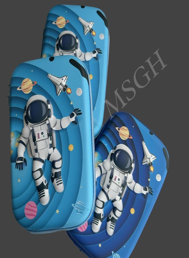 MSGH Design 7D Big Size Multipurpose Hardtop Pencil Pouch for Boys & Grils (Space Blue) - Image 3