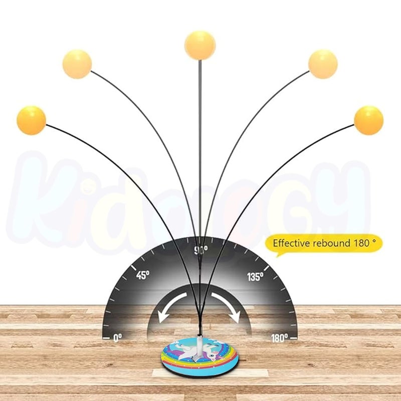 Kidology طاولة تنس الطاولة للتدريب الذاتي للألعاب الداخلية 2 مضرب و 6 كرات بينغ بونغ للتفاعل بين الوالدين والأطفال ألعاب داخلية للأطفال للمرح في حفلات الألعاب الرياضية - Image 3