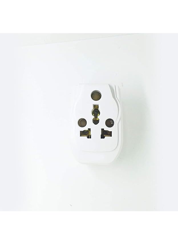 Generic Glare Max Listed 5 Pin 6A to 10A 3 Way Universal Solid Conversion Plug Plug Power Adapter White Pack of 2  - Image 4