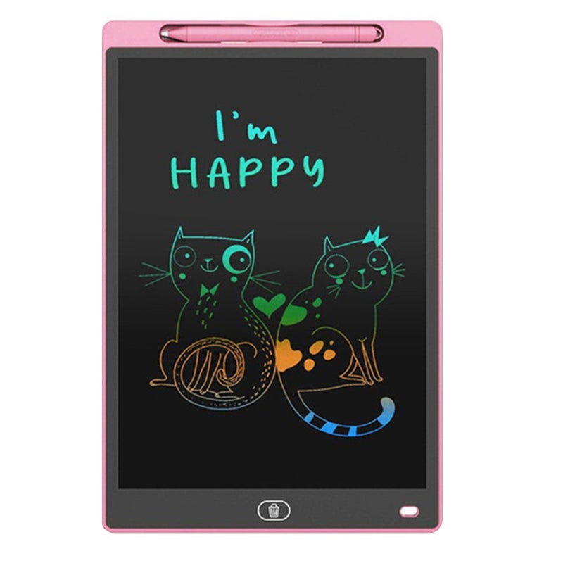 HUIOP LCD Writing Tablet, 12 inç LCD Yazma Tableti Elektronik Dijital Çizim Tahtası Silinebilir Yazı Pad Renkli Ekran Tek Tıkla Silme Düğmesi ile Çocuk Yetişkinler için Hediye Ev Ofis Okul - Image 1