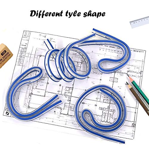 FORSUN 24 Inch (60cm) Flexible Curve Ruler Flex Design Rule, Ideal for use: Engineering Drawing, Design Graphics, Garment Design, All Kinds of Painting - Image 2