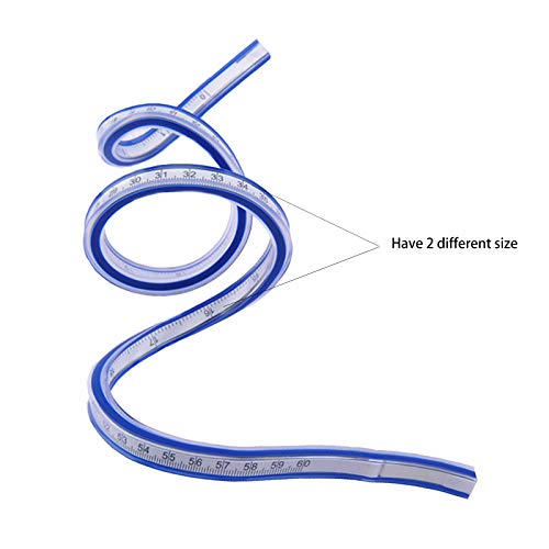 FORSUN 24 Inch (60cm) Flexible Curve Ruler Flex Design Rule, Ideal for use: Engineering Drawing, Design Graphics, Garment Design, All Kinds of Painting - Image 4