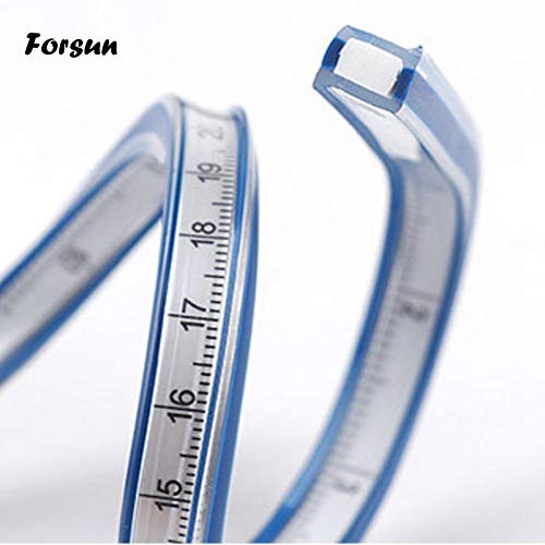 FORSUN 24 Inch (60cm) Flexible Curve Ruler Flex Design Rule, Ideal for use: Engineering Drawing, Design Graphics, Garment Design, All Kinds of Painting - Image 5