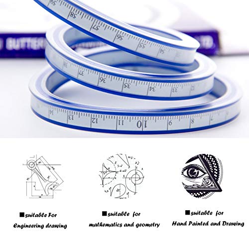 FORSUN 24 Inch (60cm) Flexible Curve Ruler Flex Design Rule, Ideal for use: Engineering Drawing, Design Graphics, Garment Design, All Kinds of Painting - Image 3