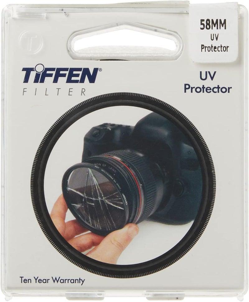 Tiffen فلتر حماية UV رقيق 58mm للعدسات الكاميرا، زجاج بصري شفاف، مقاوم للصدمات - Image 2
