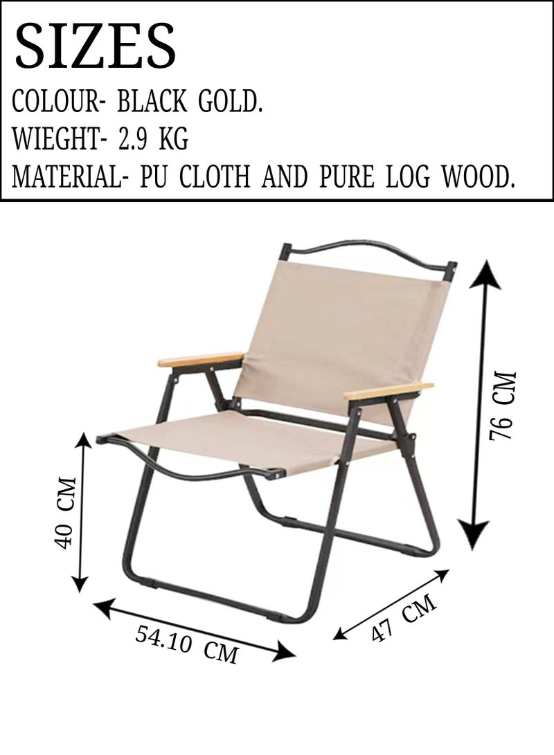 Toshionics Foldable Camping Chair with Backrest and Armrest – Portable Outdoor Chair for Hiking, Fishing, Picnic and Beach - Image 2