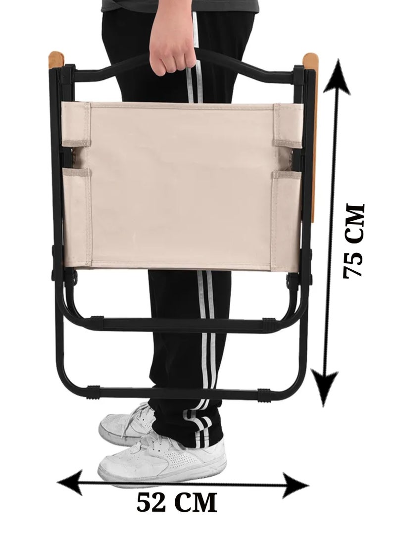 Toshionics Foldable Camping Chair with Backrest and Armrest – Portable Outdoor Chair for Hiking, Fishing, Picnic and Beach - Image 3