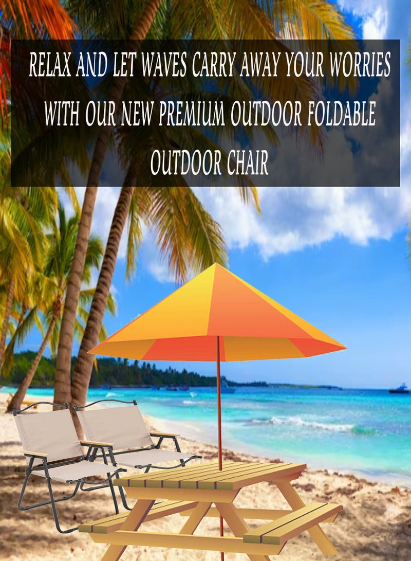 Toshionics Foldable Camping Chair with Backrest and Armrest – Portable Outdoor Chair for Hiking, Fishing, Picnic and Beach - Image 5