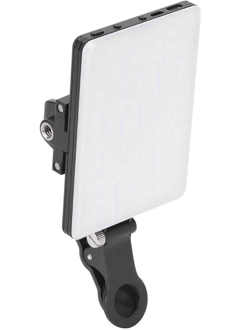 Gidenfly 60 LED High Power Rechargeable Clip Fill Video Light – Front & Back Clip, Portable Mobile Fill Lamp with 3 Adjustable Modes - Image 1