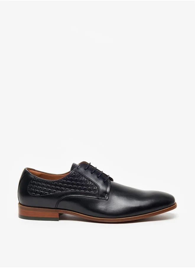 DUCHINI Men's Solid Lace-Up Derby Shoes