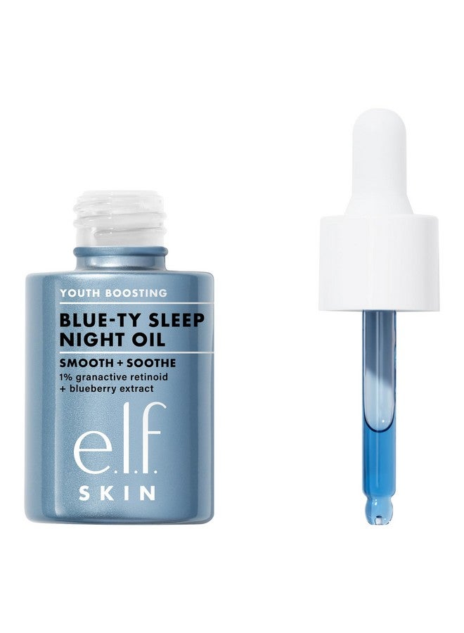 elf e.l.f. SKIN Youth Boosting Blue-ty Sleep Night Oil, Gentle Overnight Face Oil, Treats Fine Lines & Uneven Texture, Lightweight, Vegan & Cruelty-Free - Image 1