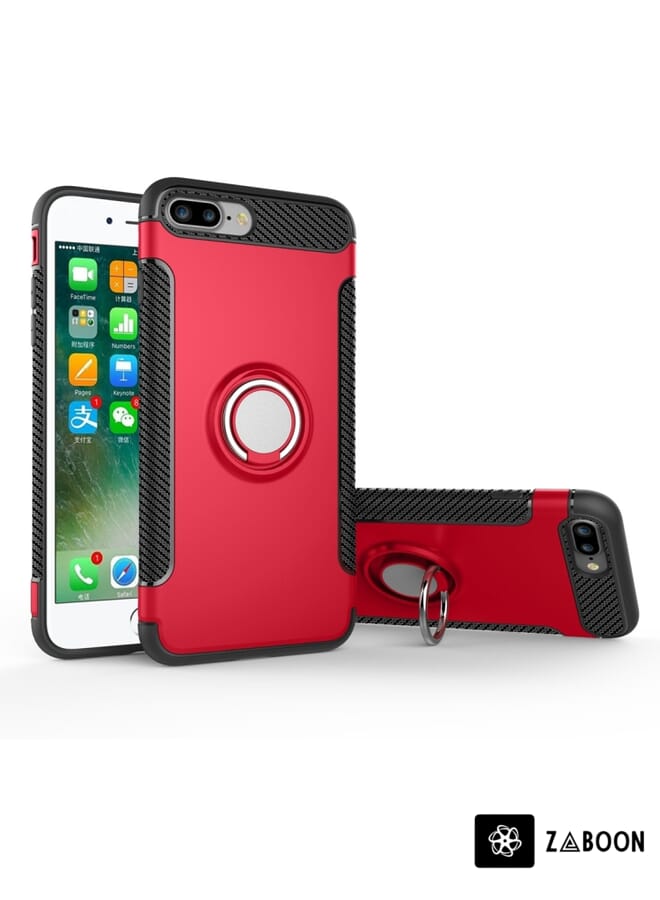Zaboon Protective Case Cover For iPhone 8 Plus & 7 Plus   Magnetic 360 Degree Rotation Ring Armor Protective Case - Image 1