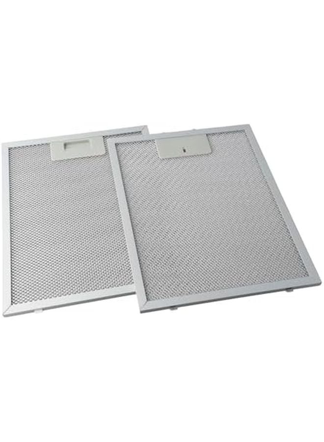 مرشح شحم من 5 طبقات ألومنيوم مقاس 298 × 239 مم فضي طقم من 2 لاستبدال شفاط المطبخ - Image 5
