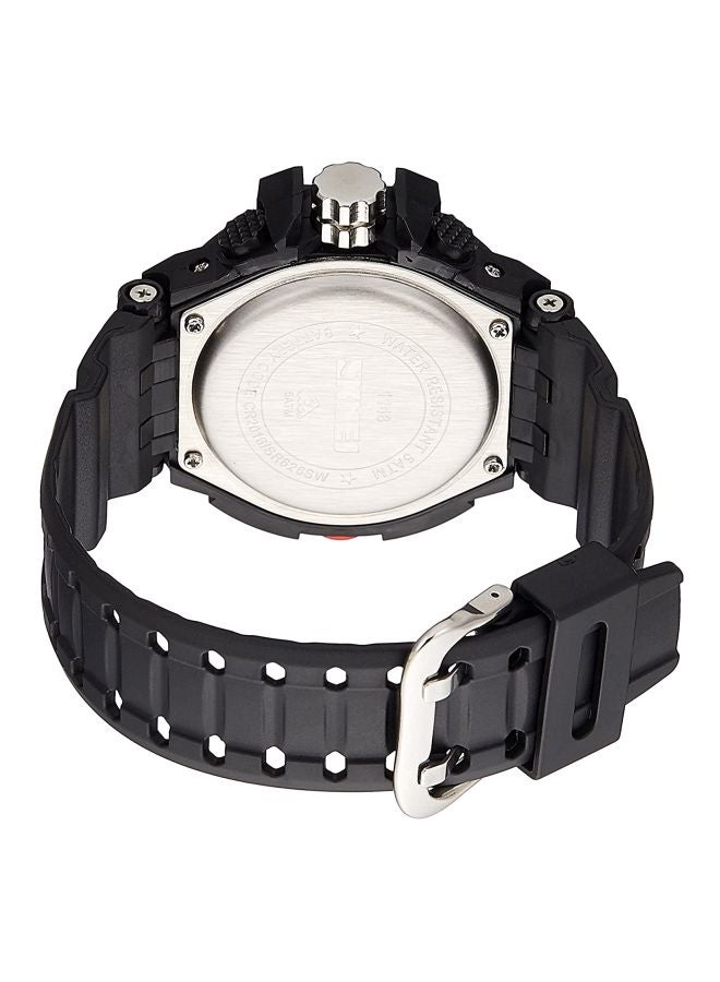 men Water Resistant Analog/Digital Wrist Watch WT-SK-1029-B - 54 mm - Black - Image 2
