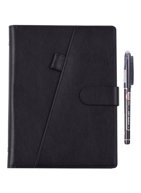 Pack Of 3 A5 Erasable Smart Notebook With Pen And Cloth Set Black