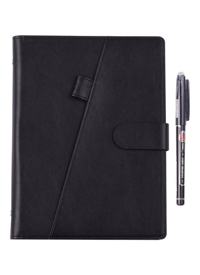 NIBEMINENT - Pack Of 3 A5 Erasable Smart Notebook With Pen And Cloth Set Black - Image 1