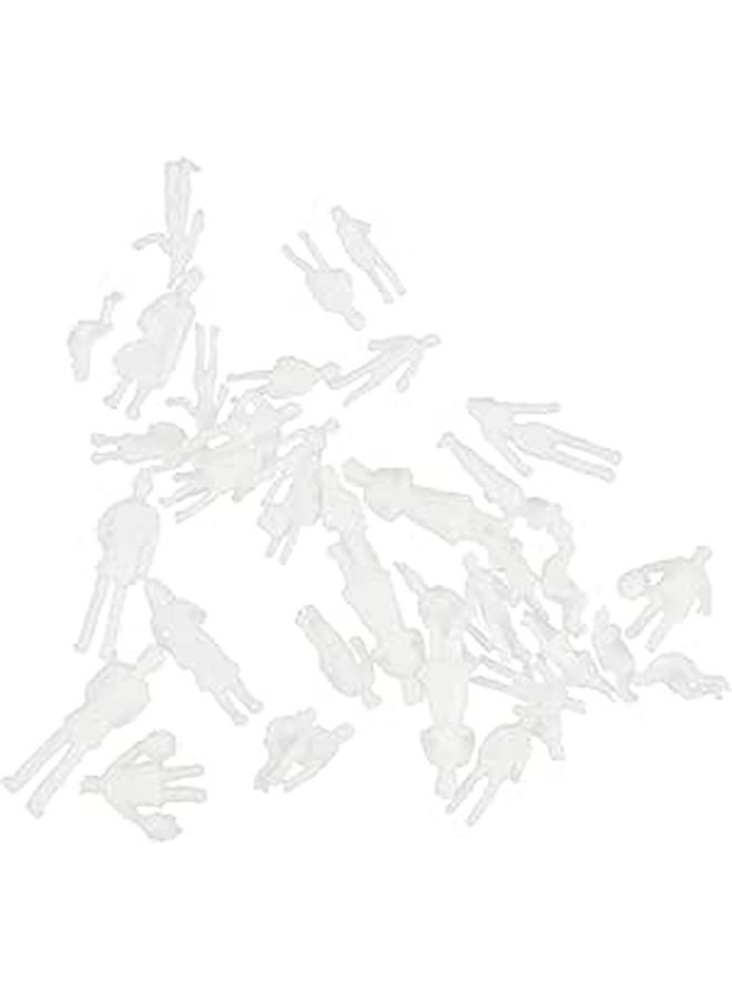 Unpainted White Miniature Figurines 50pcs For DIY Sand Table Decoration And Micro Landscaping - Image 1