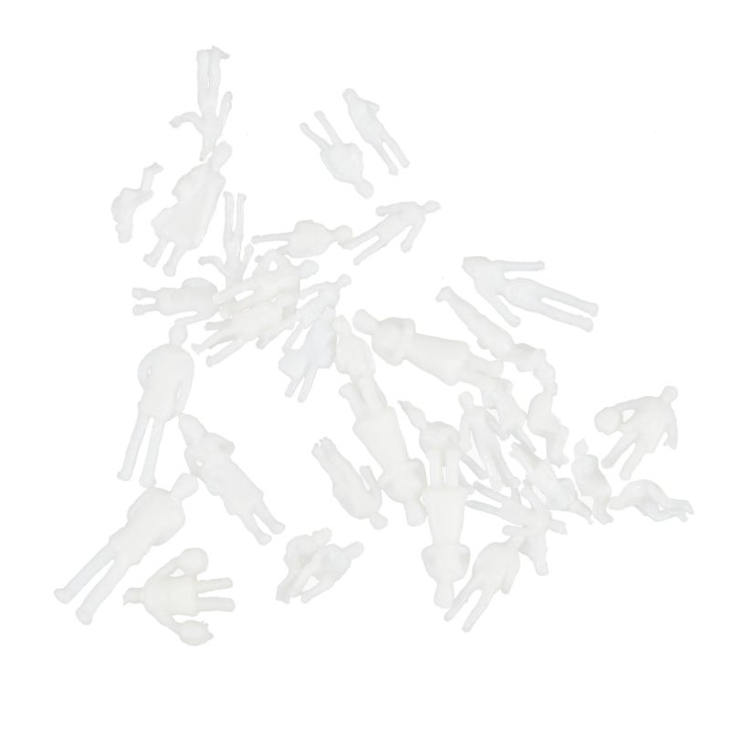 Unpainted White Miniature Figurines 50pcs For DIY Sand Table Decoration And Micro Landscaping - Image 2