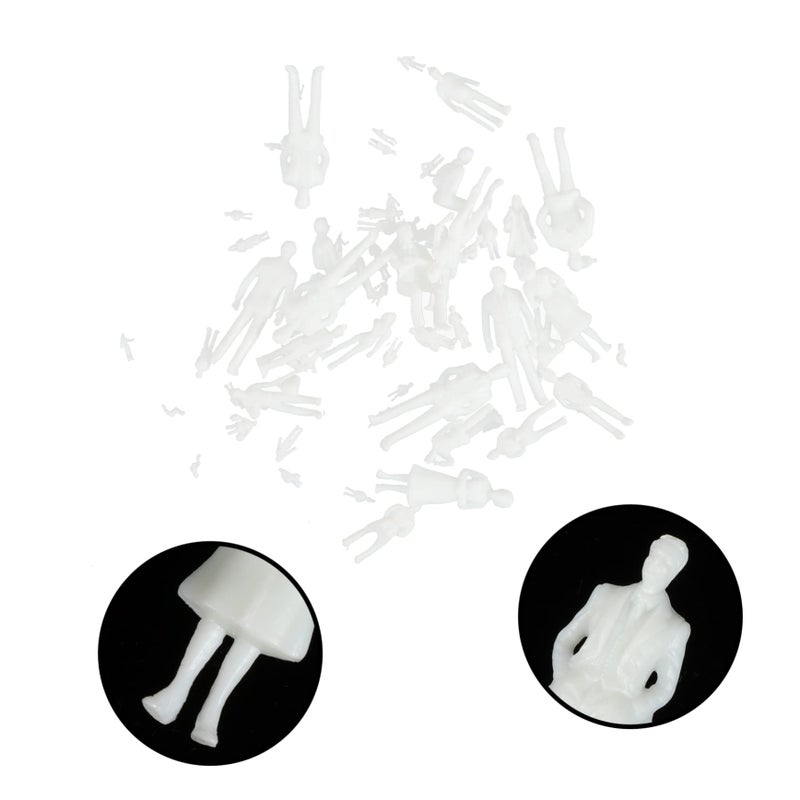 Unpainted White Miniature Figurines 50pcs For DIY Sand Table Decoration And Micro Landscaping - Image 3