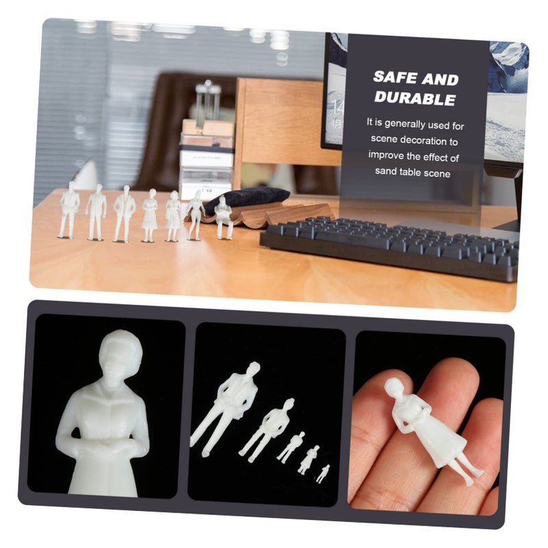 Unpainted White Miniature Figurines 50pcs For DIY Sand Table Decoration And Micro Landscaping - Image 5
