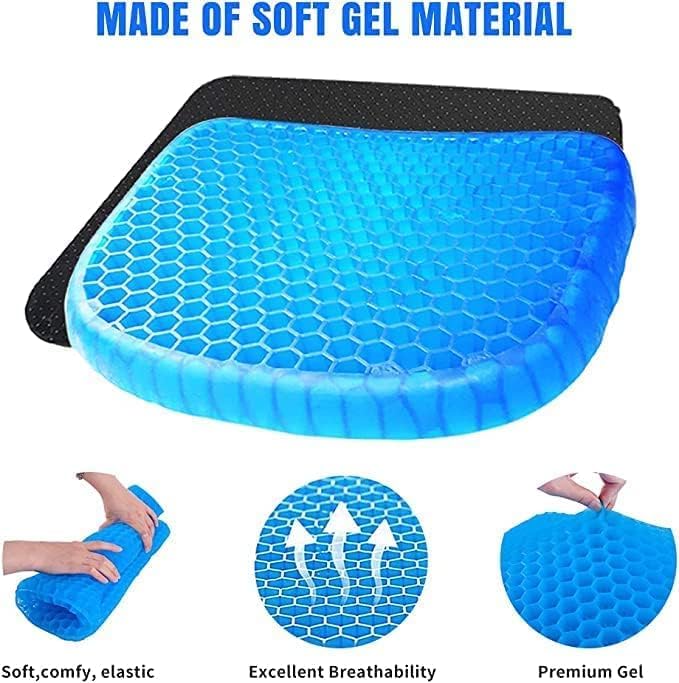 LAYZOO LAYZOO Egg Gel Seat Cushion Ergonomic Breathable Design Pressure Relief Sitter Tailbone Pain Sciatica Pain Back Pain Silicon Seater Cushion Chair Pad with NonSlip Cover for Home - Image 3