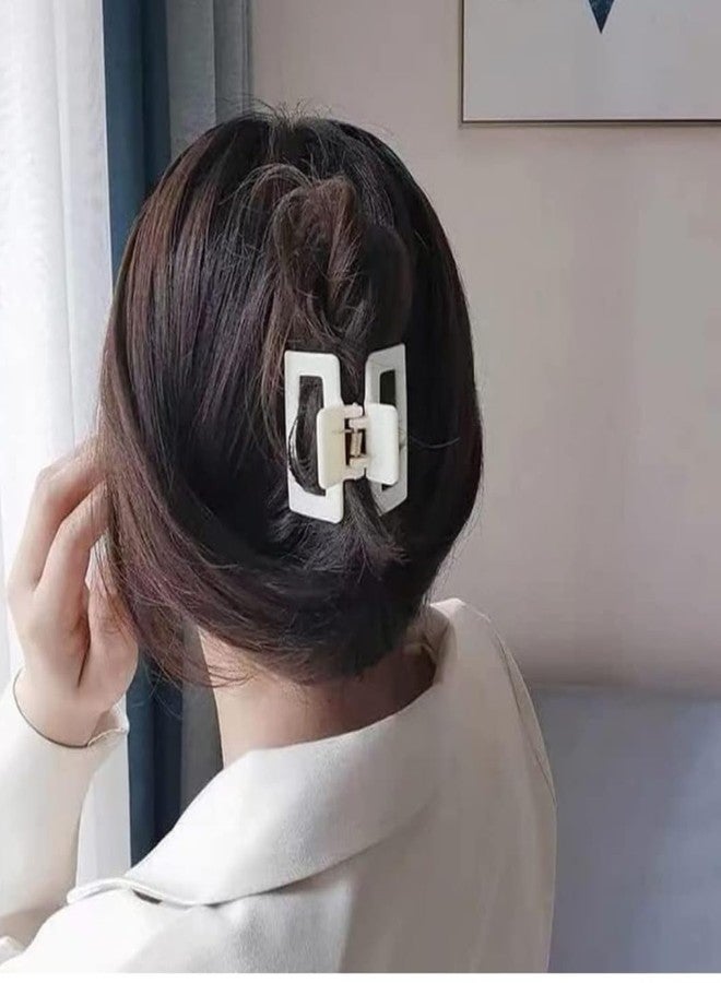 kardiff 4 Piece Hair Claw Clips Medium Hair Clips For Thin Hair, 2 Inch Matte Square Claw Clips For Fine Hair/Medium Thick Hair, Nonslip Jaw Clips Hair Clamps, Multi - Image 4