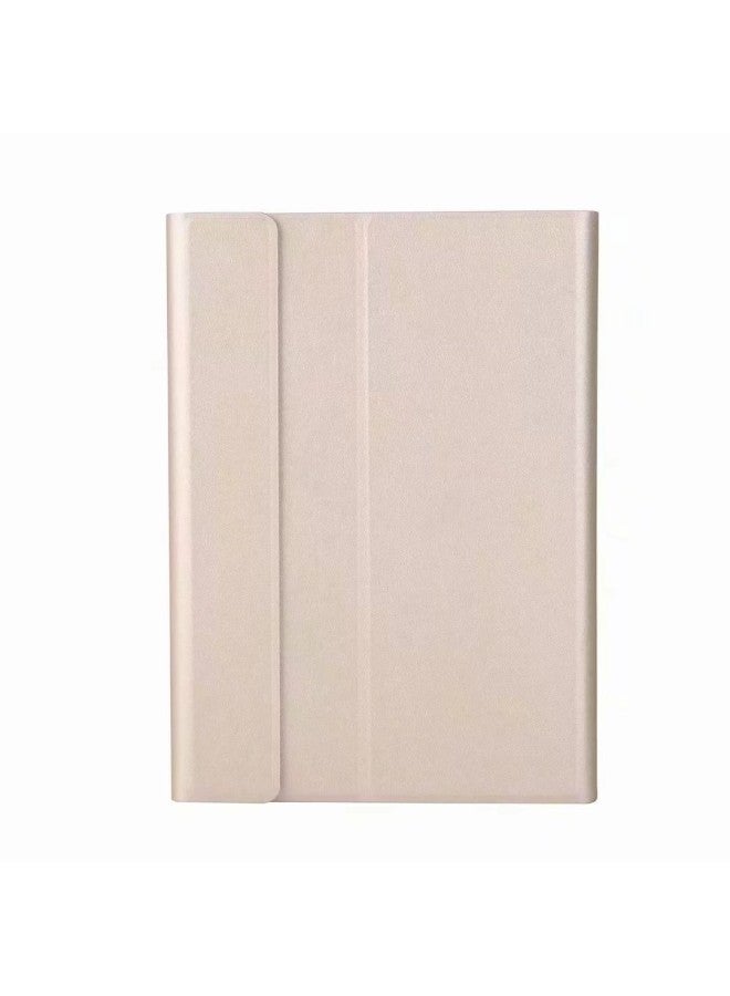 For Samsung S7Plus Tablet Bluetooth Keyboard Leather Case A8 Bluetooth Keyboard Leather Case Ipad10 All-inclusive Protective Case-Color:Gold 【single Leather Case】】-Applicable Model:2021 IPad Mini6