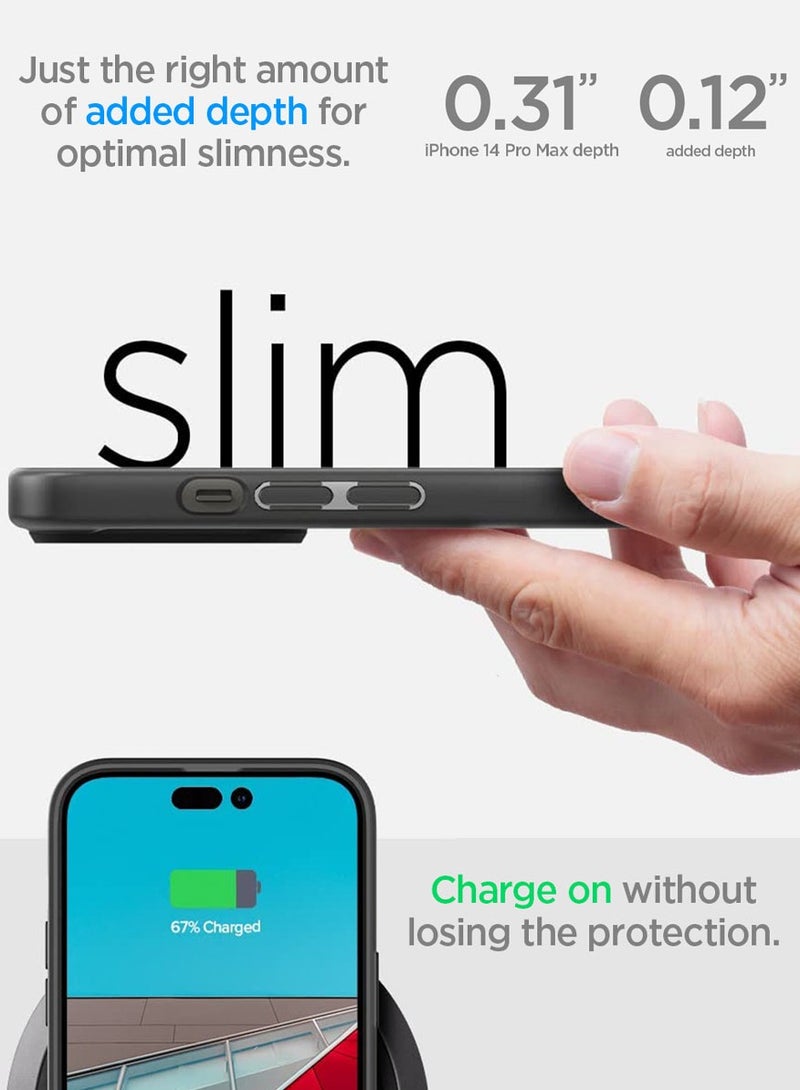 Spigen Ultra Hybrid iPhone 14 Pro Max Case Cover - Matte Black - Image 3