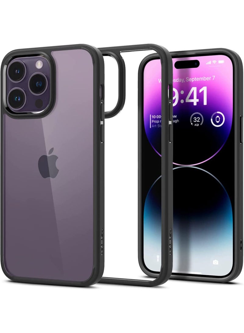 Spigen Ultra Hybrid iPhone 14 Pro Max Case Cover - Matte Black - Image 1