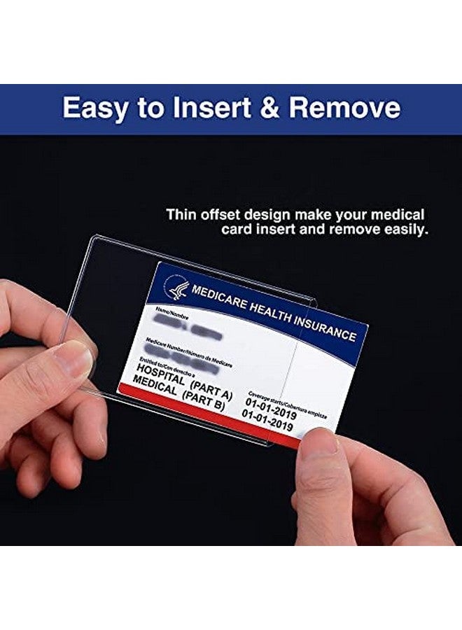 Sooez 10 Pack New Medicare Card Holder Protector Sleeves, 12Mil Clear Pvc Soft Water Resistant Medicare Card Protector Sleeves For New Medicare Card Credit Card Business Card Social Security Card - Image 4