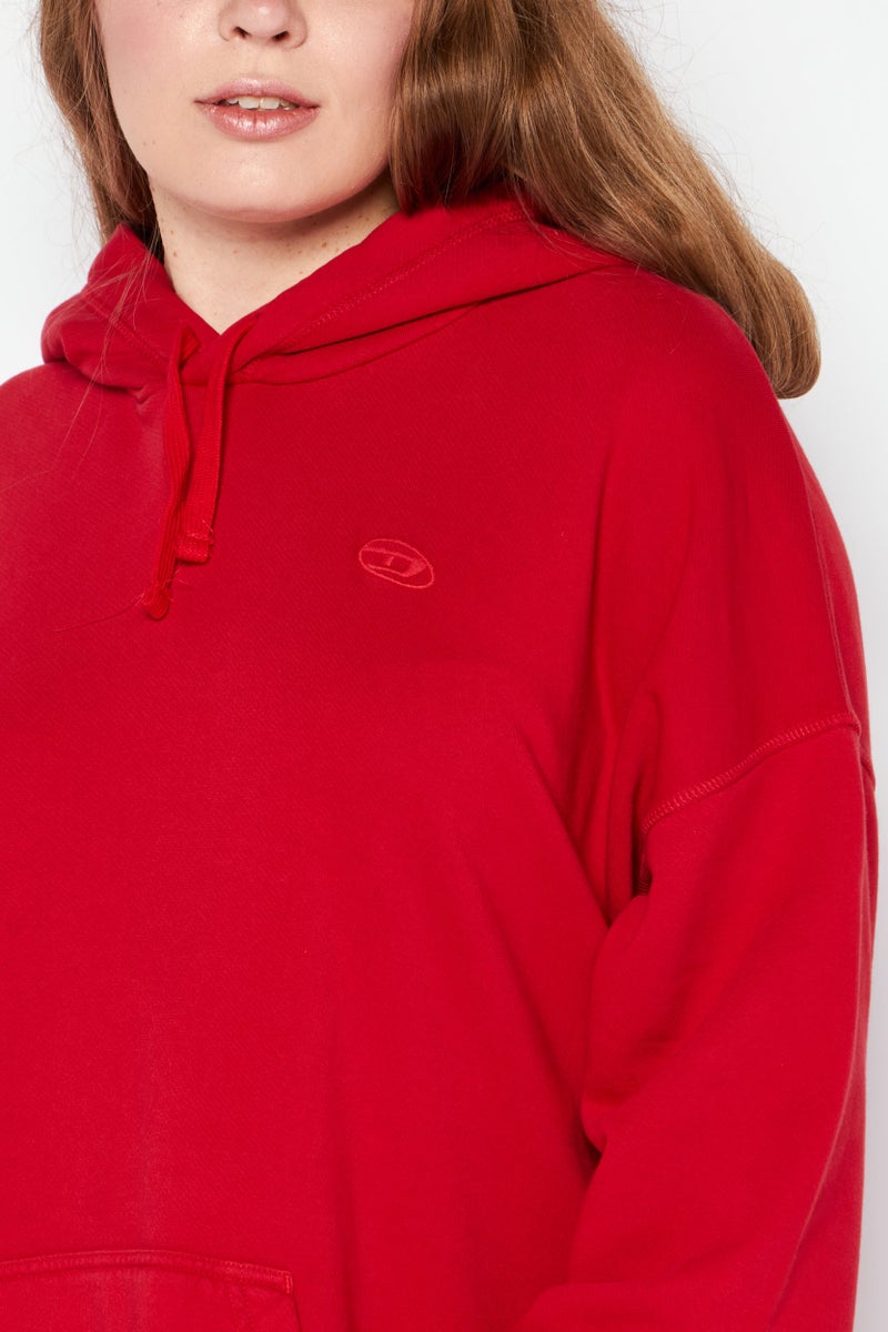 DIESEL Women Embroidered Logo Sweater Dress, Red - Image 4