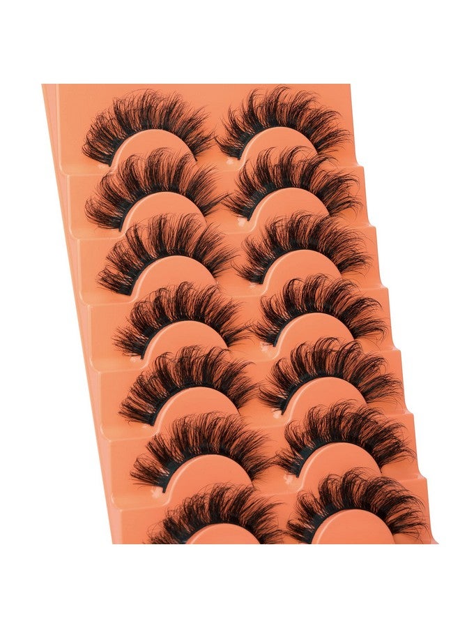 Mink Lashes Fluffy Dramatic Full False Eyelashes Volume Wispy Bushy 18Mm Thick Fake Lashes Look Like Eyelash Extensions Pestañas7 Pairs Pack By Jimire