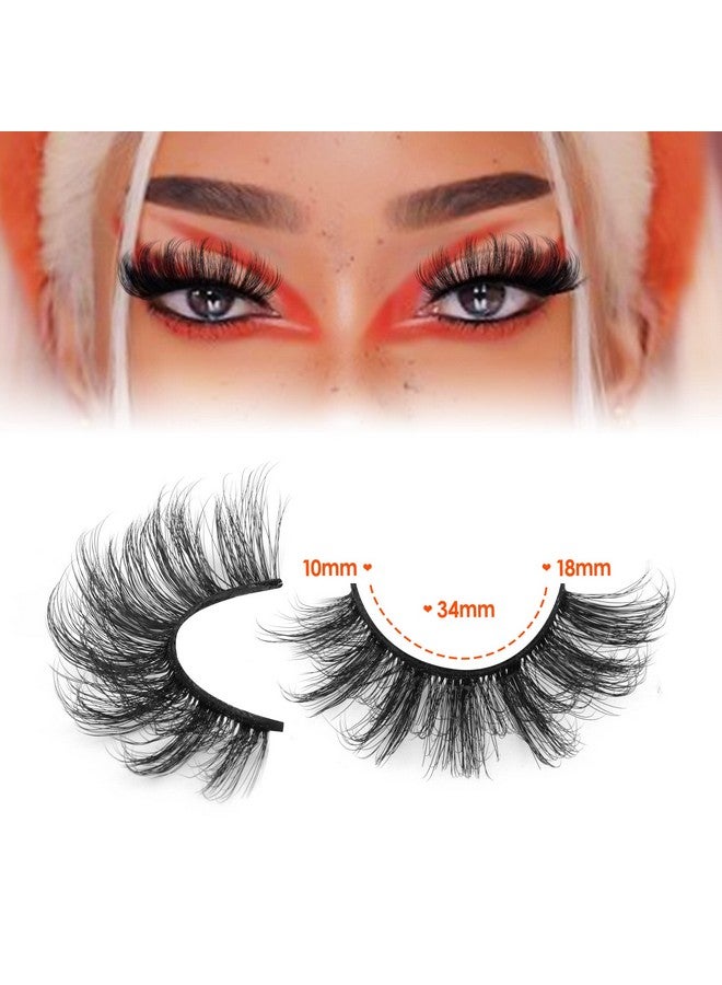 Mink Lashes Fluffy Dramatic Full False Eyelashes Volume Wispy Bushy 18Mm Thick Fake Lashes Look Like Eyelash Extensions Pestañas7 Pairs Pack By Jimire
