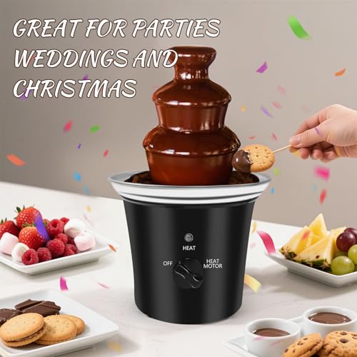 ZEVELOO MINI Chocolate Fountain Machine Electric Chocolate Fondue Fountain Machine Stainless Steel for Chocolate Candy Butter Cheese - Image 3