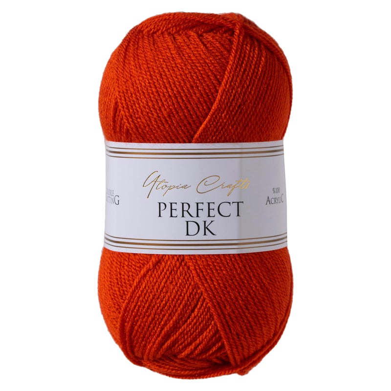 Utopia Crafts DK Double Knitting Yarn 100g Red Orange
