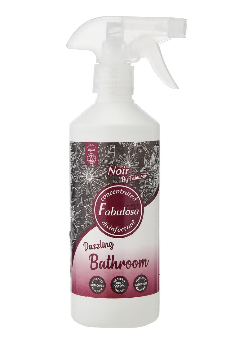 Fabulosa Dazzling Bathroom Antibacterial Spray Concentrated Disinfectant Noir 500 ML - Image 1