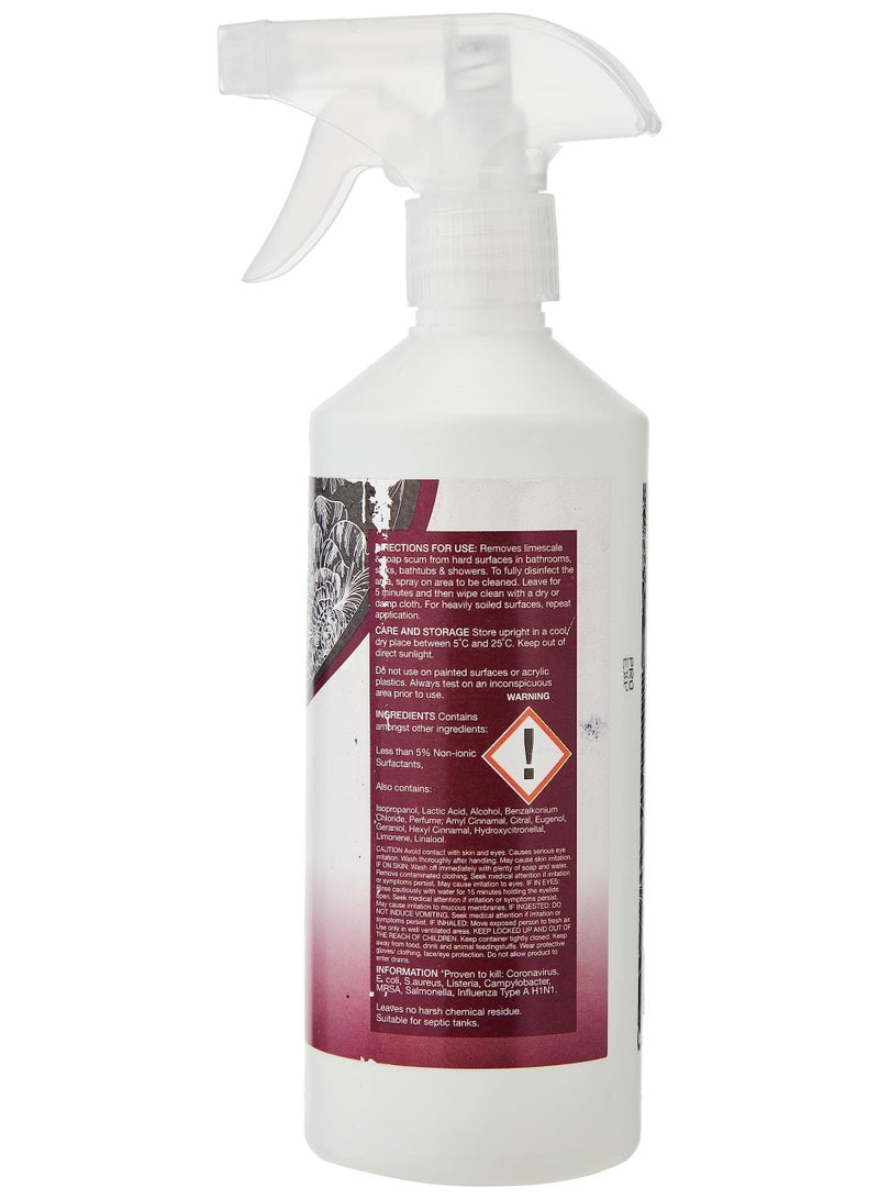 Fabulosa Dazzling Bathroom Antibacterial Spray Concentrated Disinfectant Noir 500 ML - Image 2