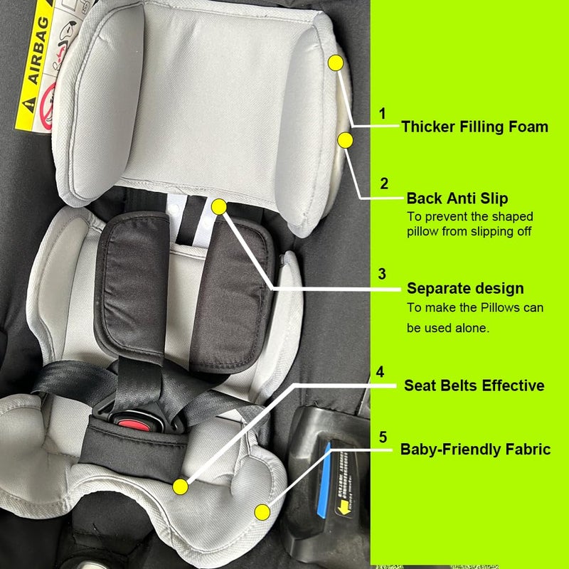 AICTIMO Head and Body Support Pillow Compatible with Doona Car Seat Strollers,Stroller Cushion - Image 3