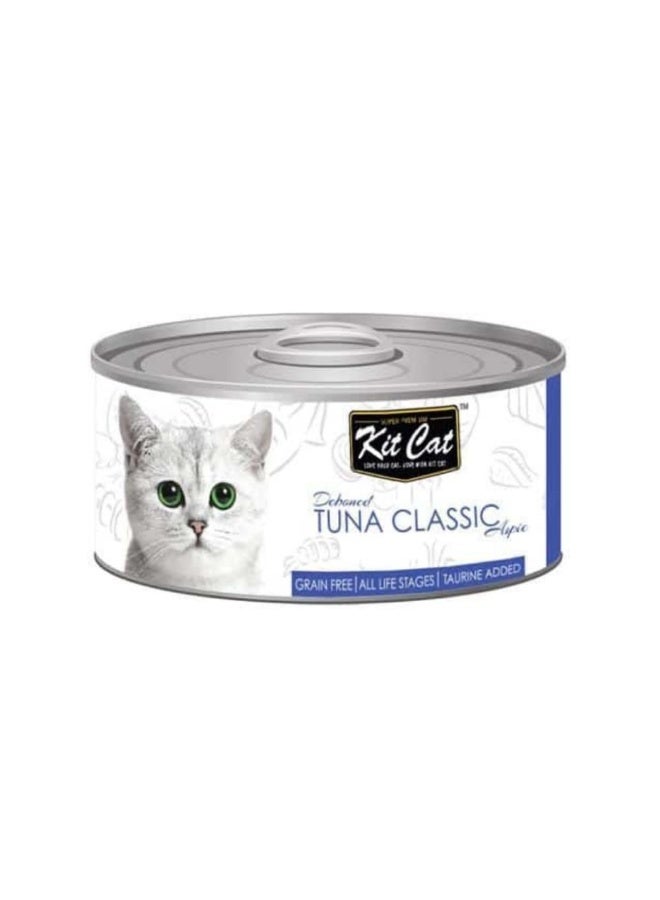 Kit Cat Tuna Classic Cat Wet Food 80g Grain Free with Taurine Added for All Life Stages