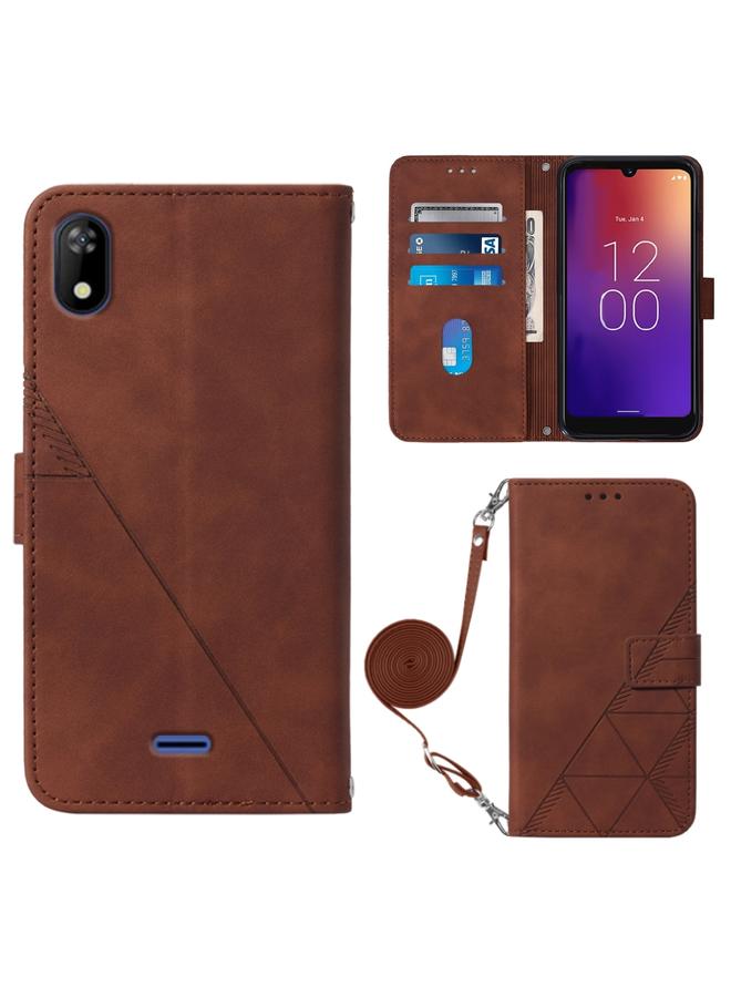 اس-توب جراب هاتف Moxee m2160 Crossbody من الجلد المنقوش ثلاثي الأبعاد - Image 1